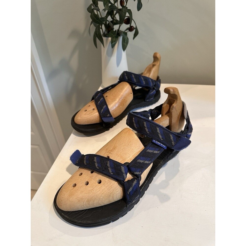 Teva Hurricane 3 Blue Black Pattern Athletic Hiking Sport Sandals Size 7 / EU 40